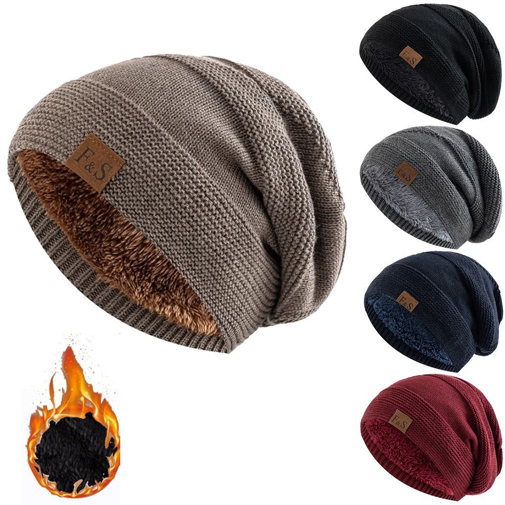 Bonnet d'hiver doublé de fourr - Beanie Cuffed Knit avis et prix